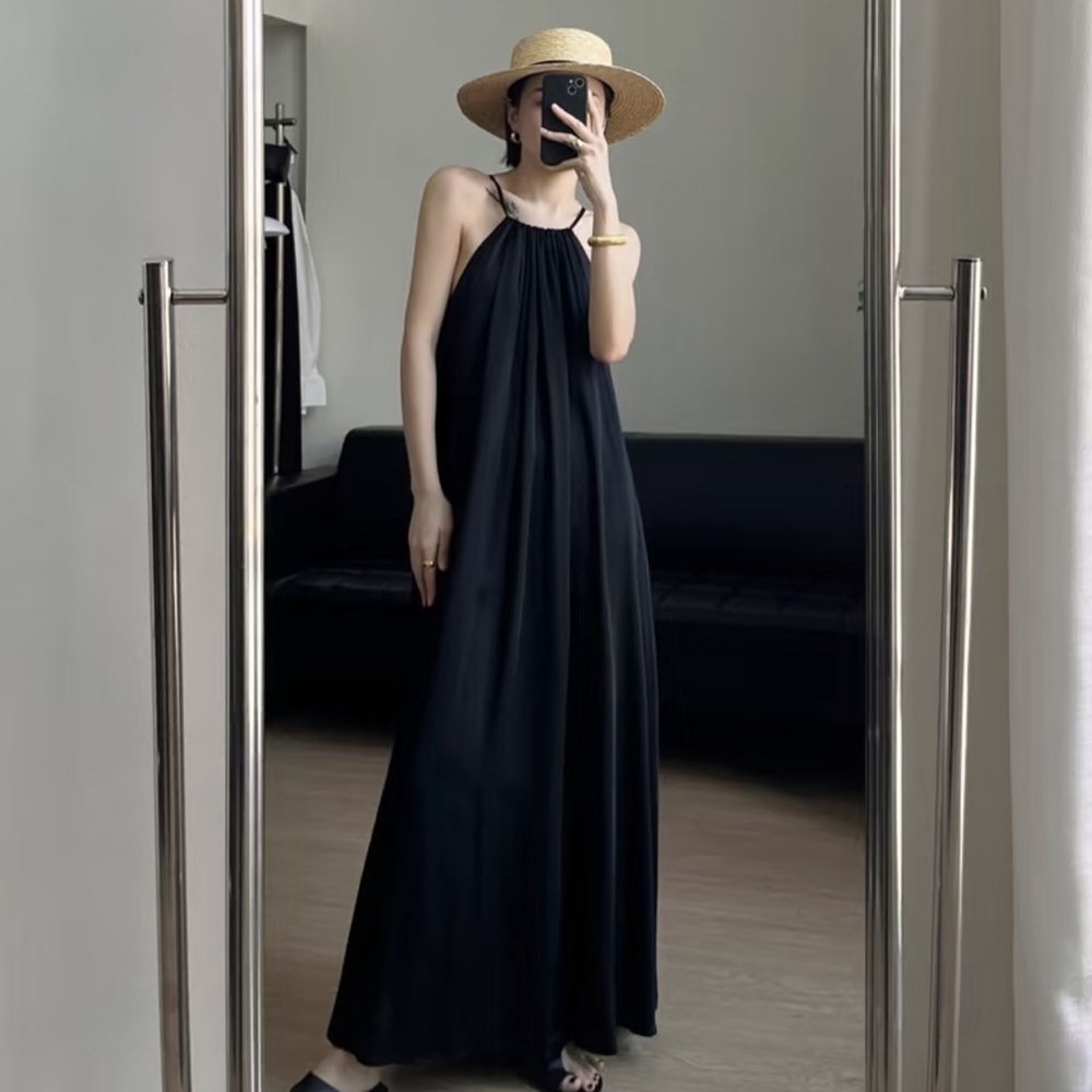 Elegant Black Sleeveless Maxi Dress